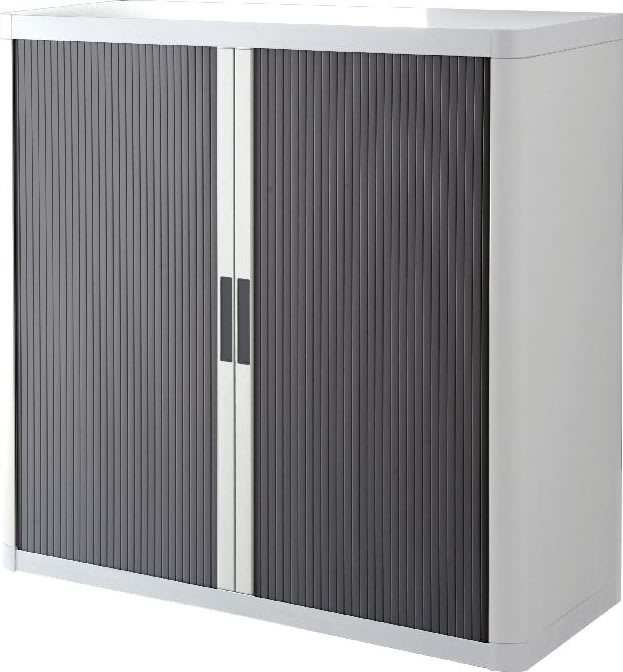 Paperflow Easy Office 1 m, 2 hyllor, vit/antracit