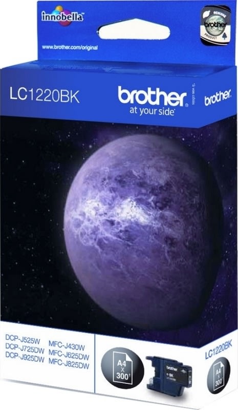 Bläckpatron Brother LC1220BK Svart 300 sidor