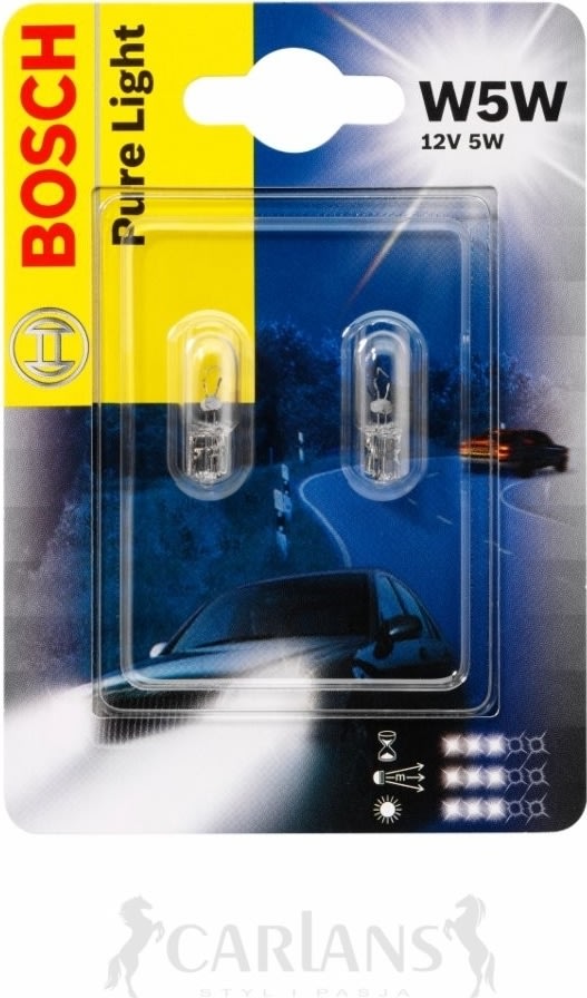 Bosch w5w minihalogen/glaslampsats
