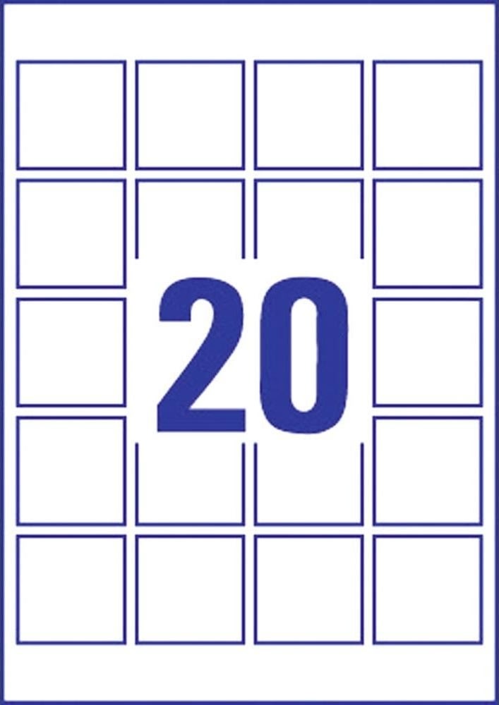 Avery L7121-25 etiketter till QR-koder, 45x45 mm