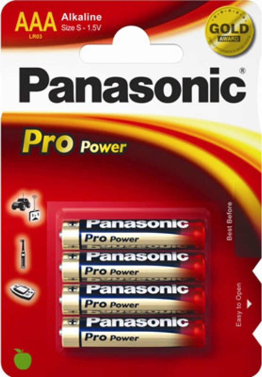 Panasonic strl. AAA Pro Power Gold batteri, 4 st
