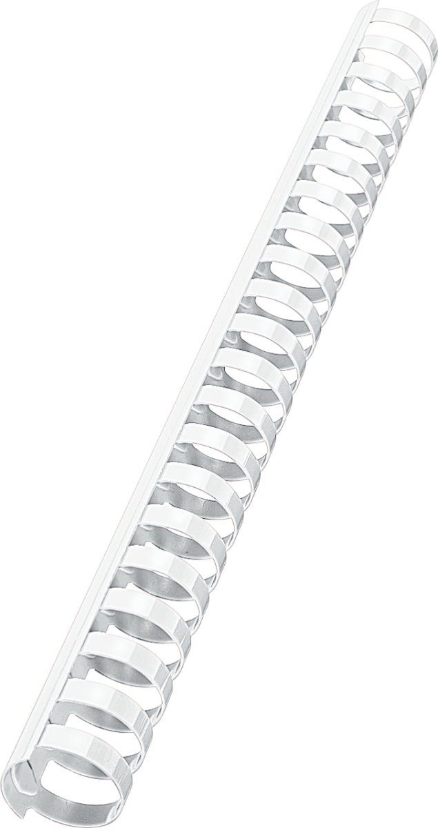 Fellowes plast spiralryg A4, 21 rings, 16mm, hvid