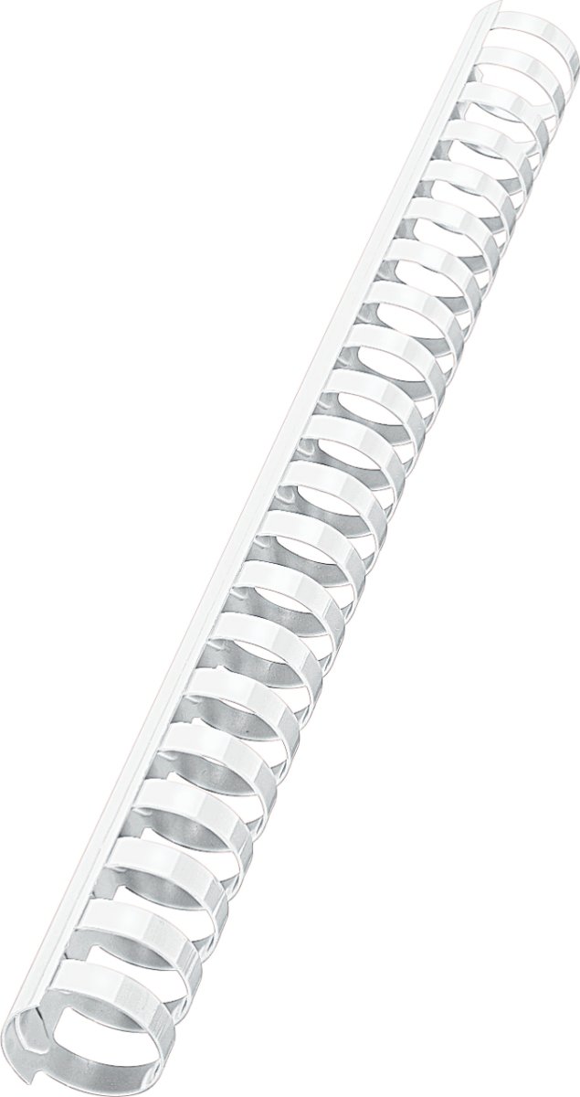 Spiralrygg Fellowes A4 Plast 21 ringar 6 mm Vit