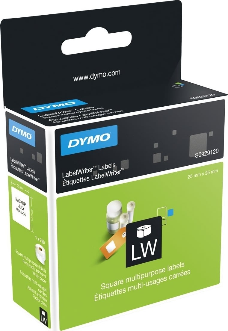 Dymo LW diskettetikett, 54x70 mm