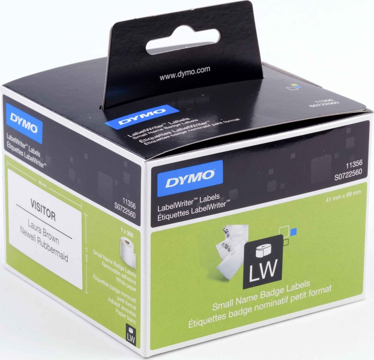 Dymo LW namnskylt, 41x89 mm