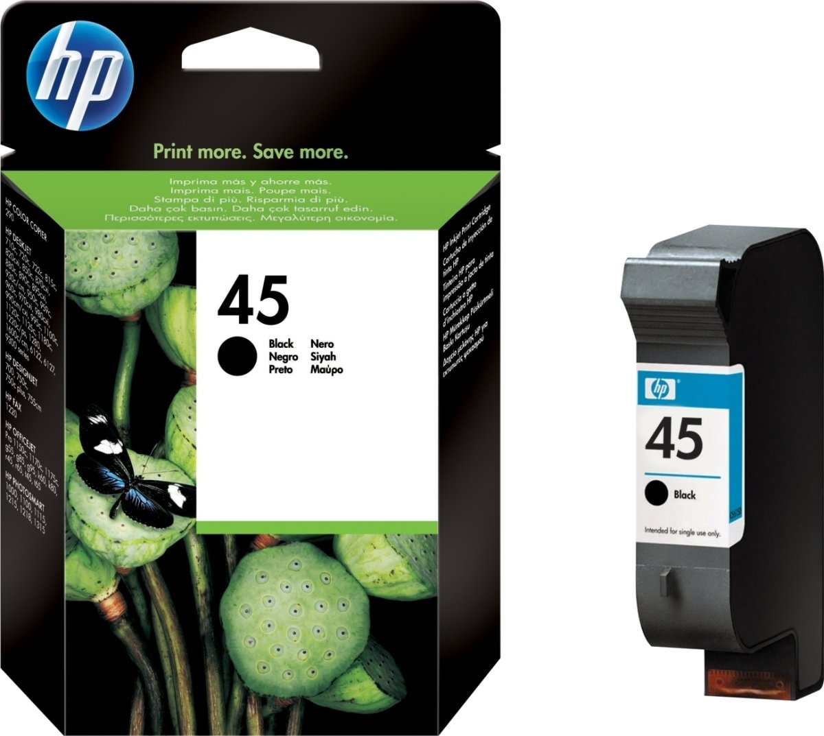 HP nr 45/51645AE bläckpatron, svart, 930 s
