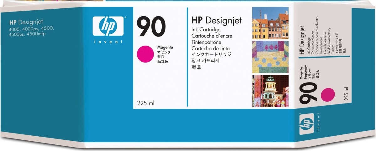 HP nr 90 C5063A bläckpatron, röd, 400 ml