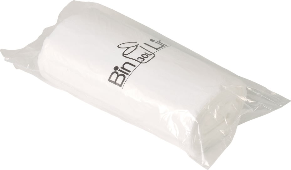 BinLine affaldsposer, 30 liter, 470 x 840 mm, hvid