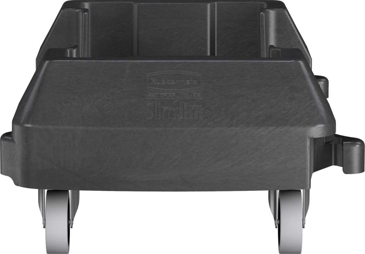 Vagn till soptunna Rubbermaid Slim Jim Svart
