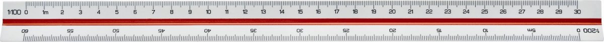 Linex 312 trekantig måttstock, 300 mm