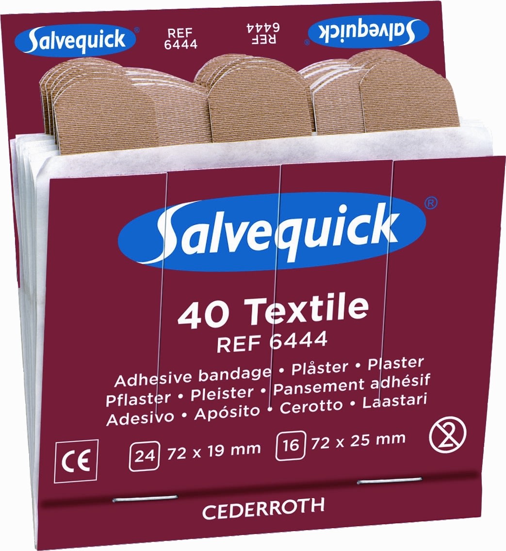 Salvequick textilplåster, 40 st blandade storlekar