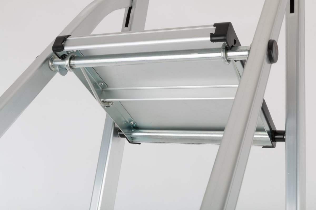 Stege 6 steg, aluminium, höjd 128 cm