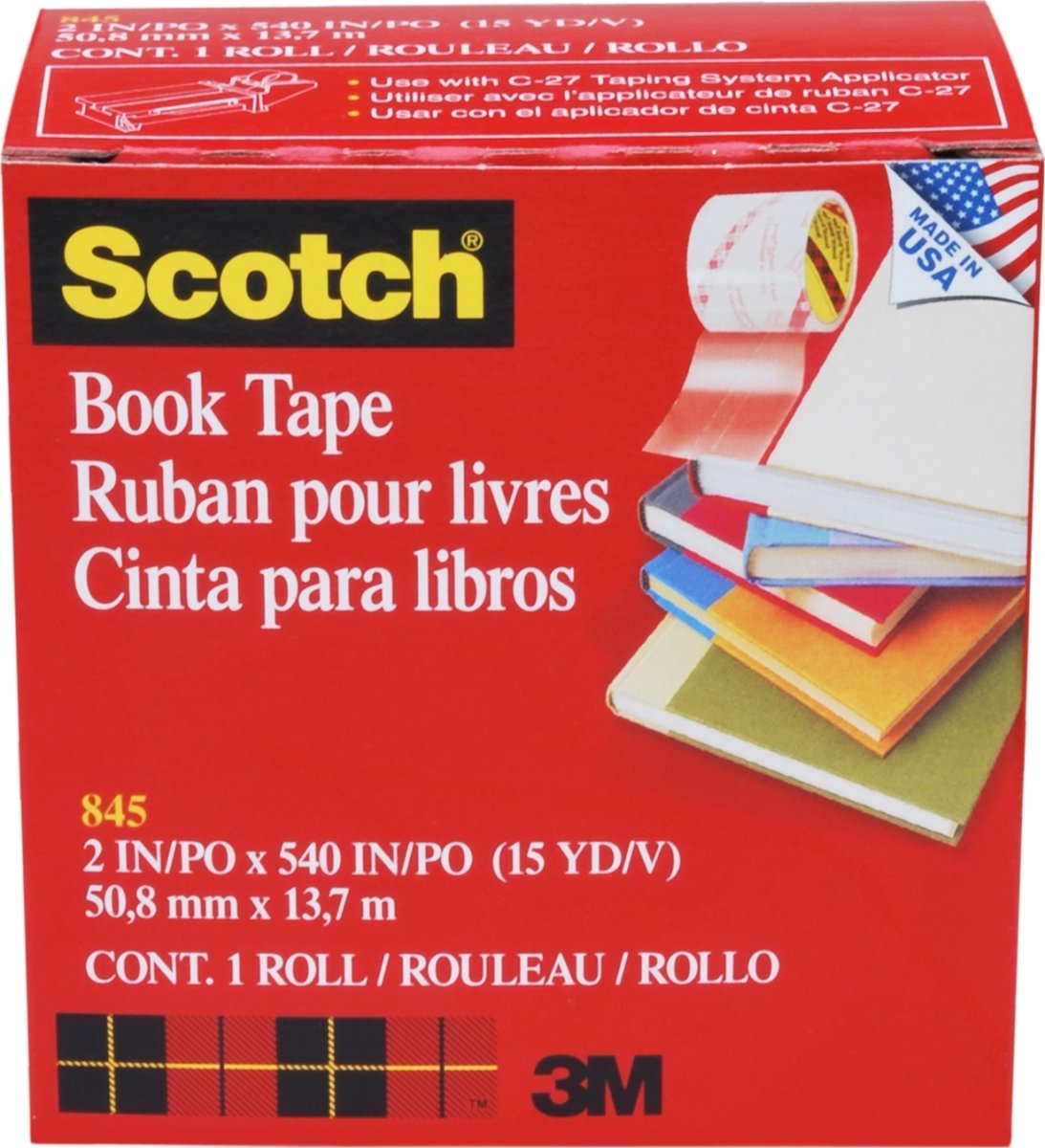 Scotch Boktejp 845, 50 mm x 14 m