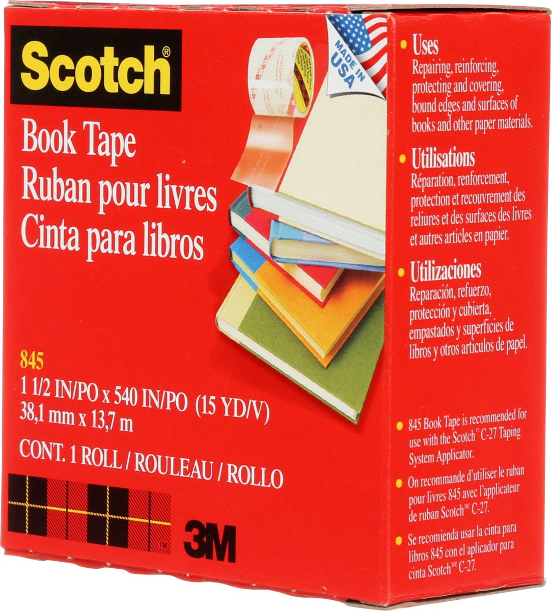 Scotch Boktejp 845, 38 mm x 14 m