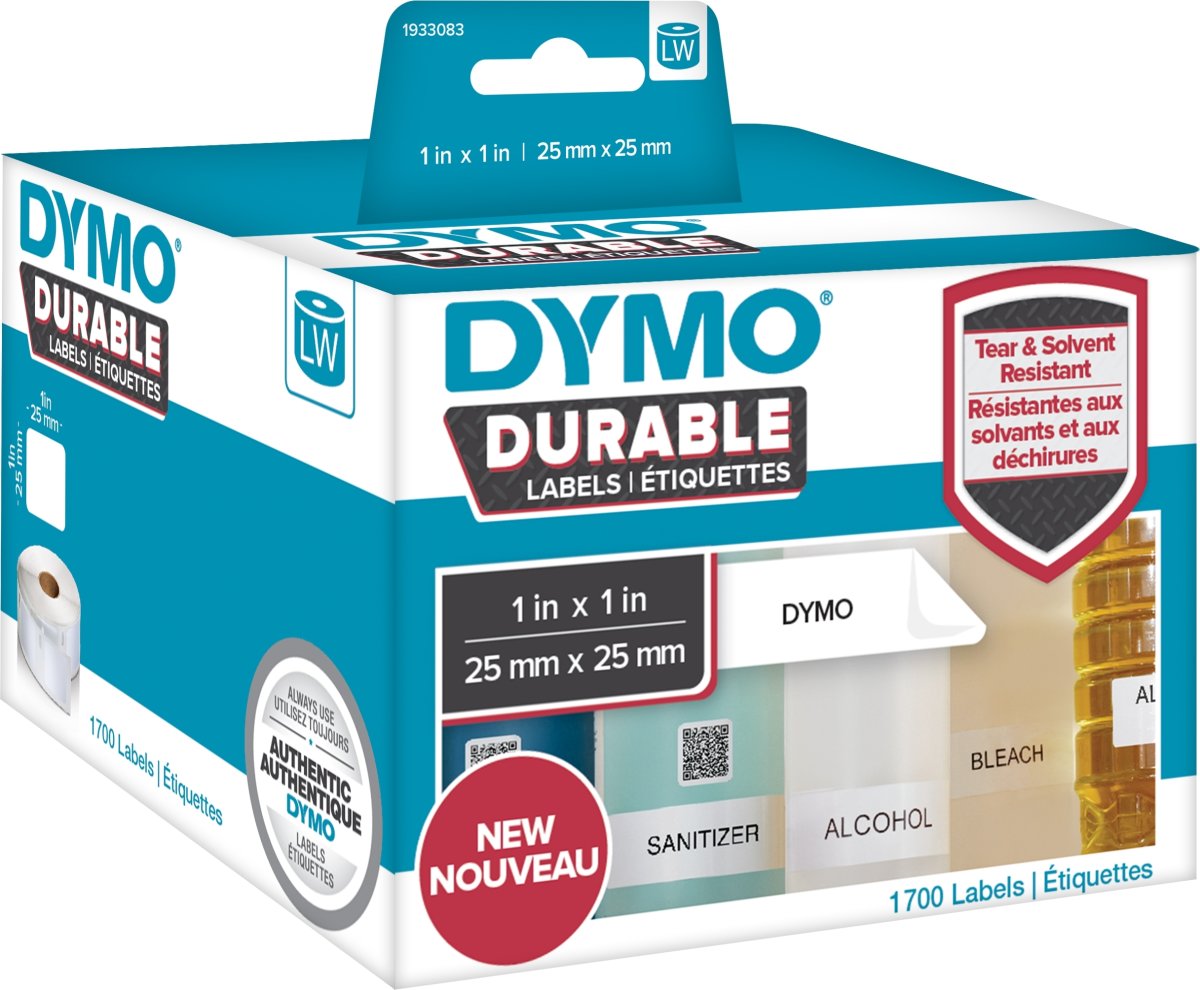 Dymo LabelWriter Durable etiketter storlek 25x25 m