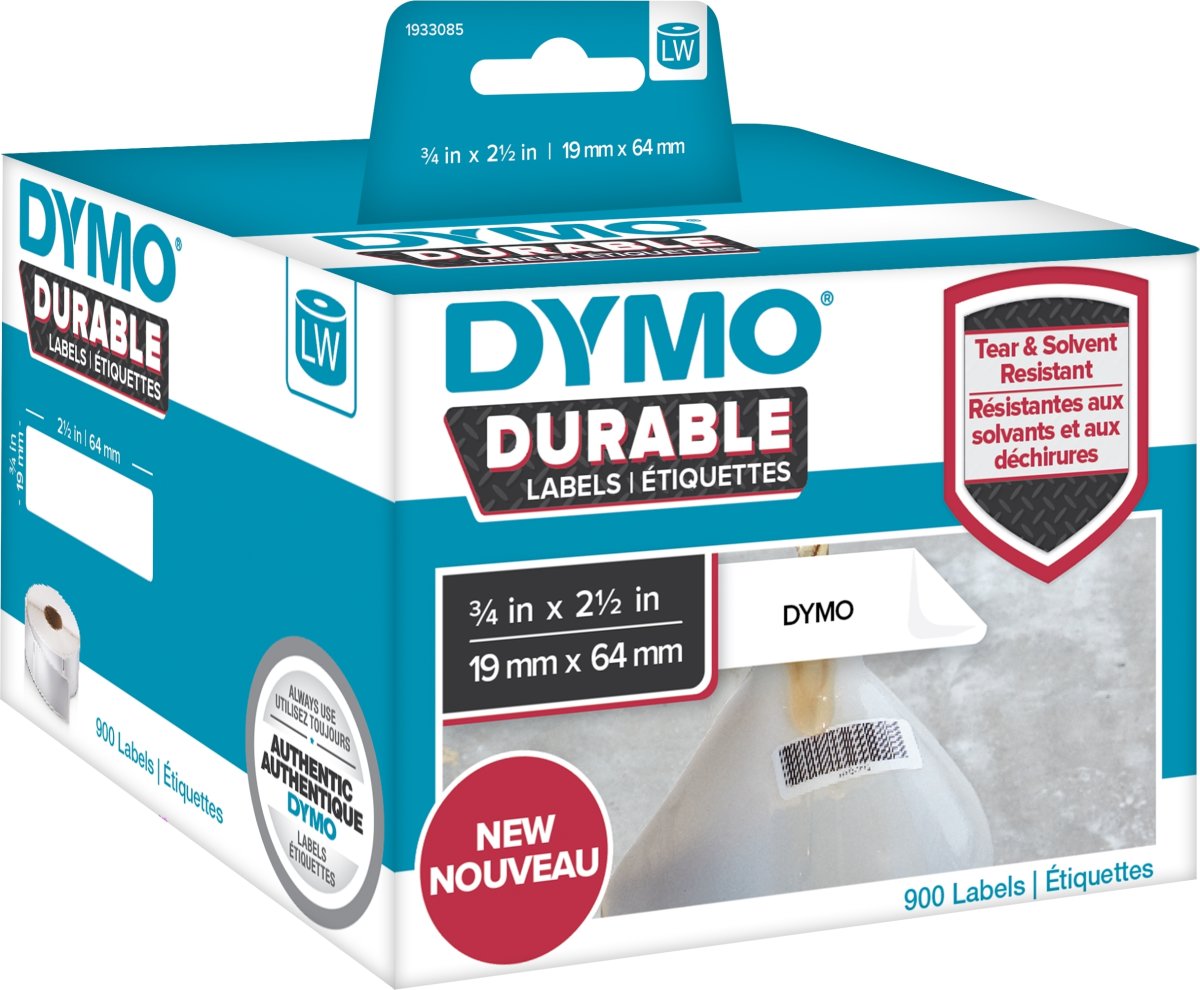 Dymo LabelWriter Durable etiketter storlek 19x64 m