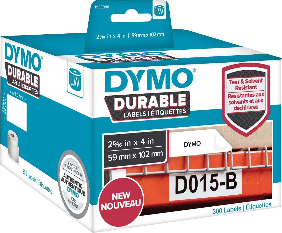 Dymo LabelWriter Durable etiketter storlek 59x102