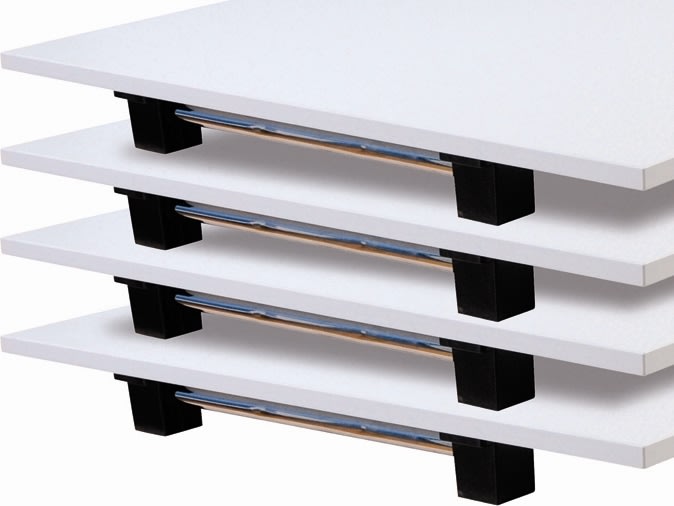 Fällbart bord 120x80 cm vit dekorlaminat/krom