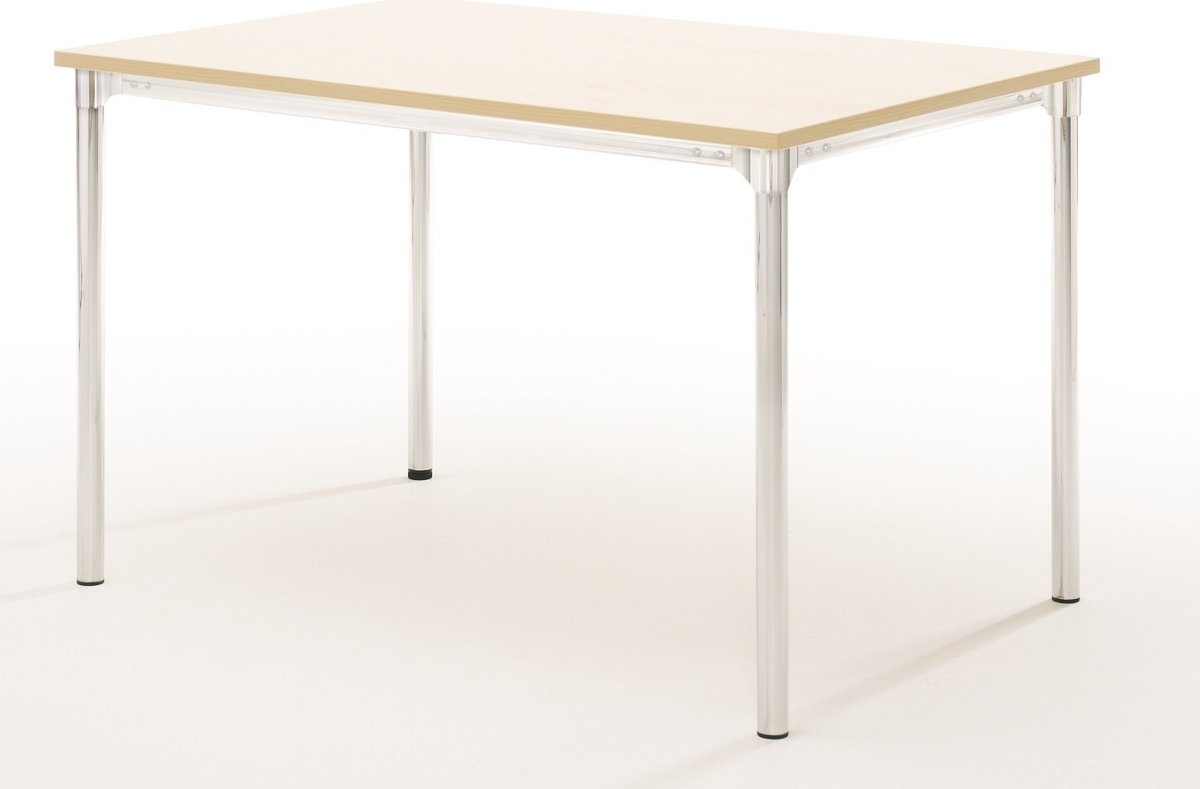 Eminent kantinebord 180x80 cm, bøg melamin / krom