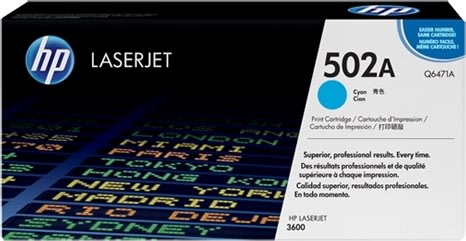 HP 502A/Q6471A lasertoner, blå, 4000 s