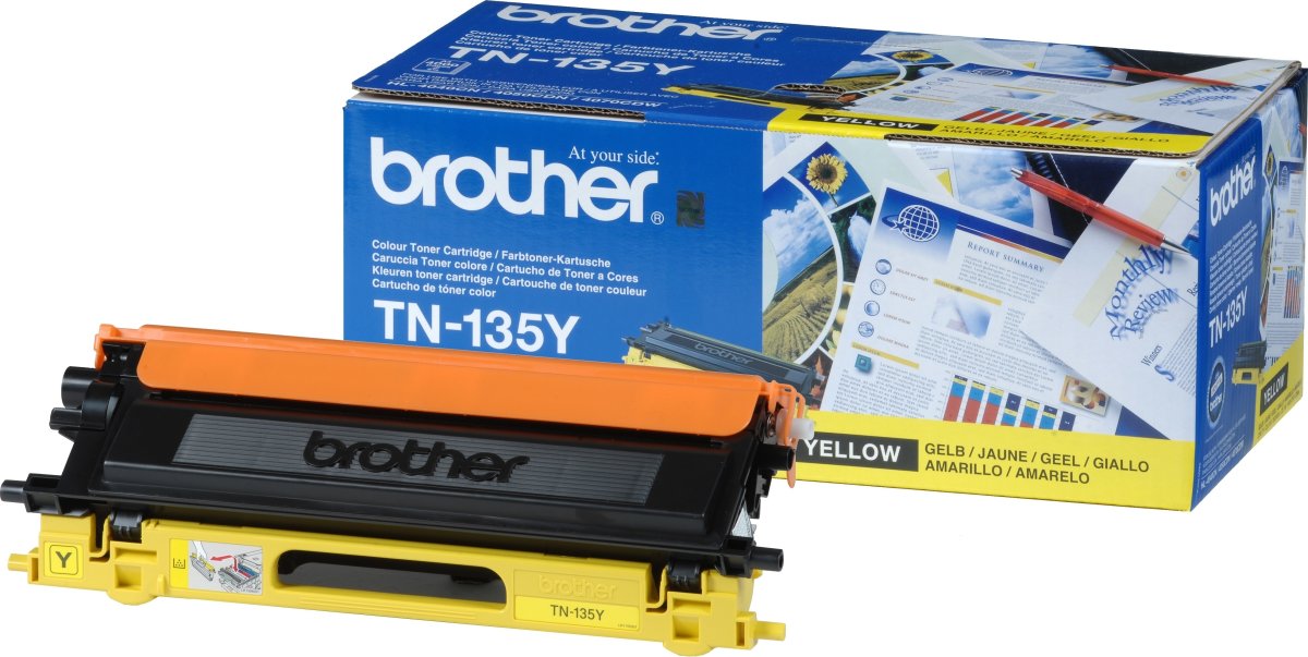 Lasertoner Brother TN135Y Gul 4000 sidor