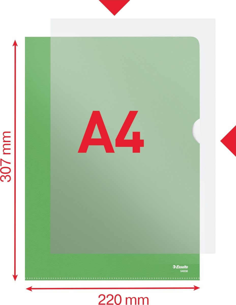 Esselte Copysafe omslag A4, 0,11mm, 100stk, grøn