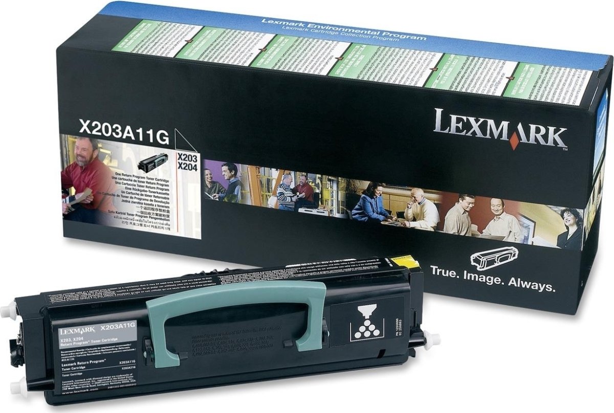 Lasertoner Lexmark X203A11G Svart 2500 s