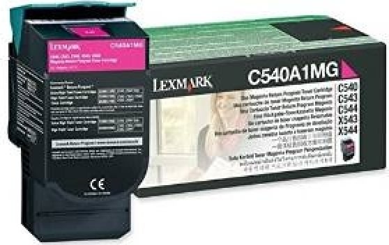Lexmark C540A1MG lasertoner, rød, 1000s