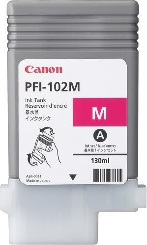 Canon PFI-102M blækpatron, rød, 130 ml