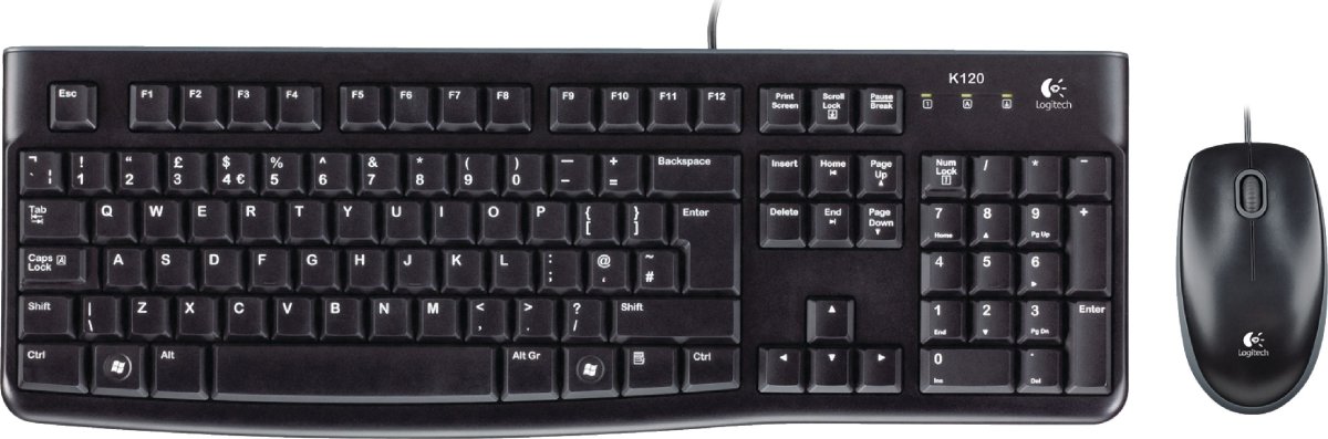 Logitech MK120 mus/tangentbordsset med sladd