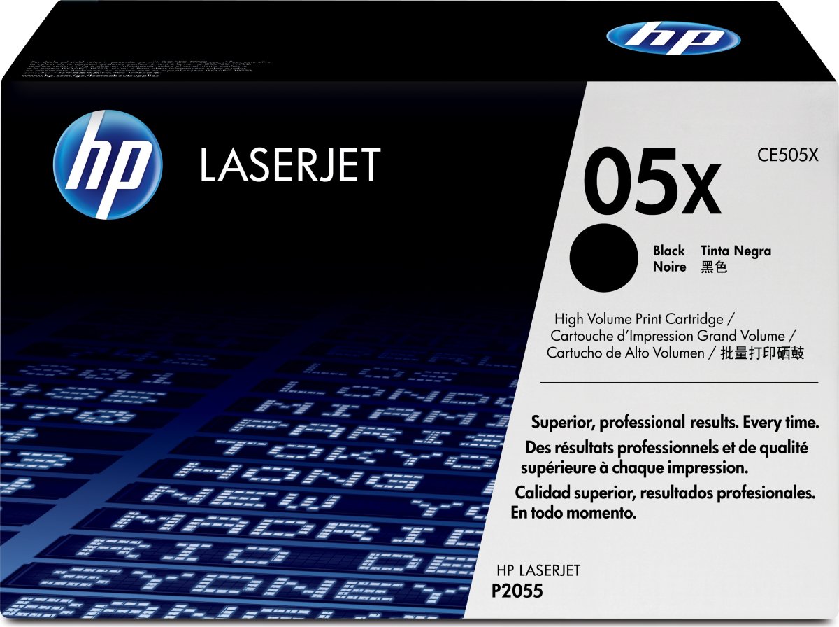 HP 05X/CE505XD lasertoner, svart, 2 x 6500 s
