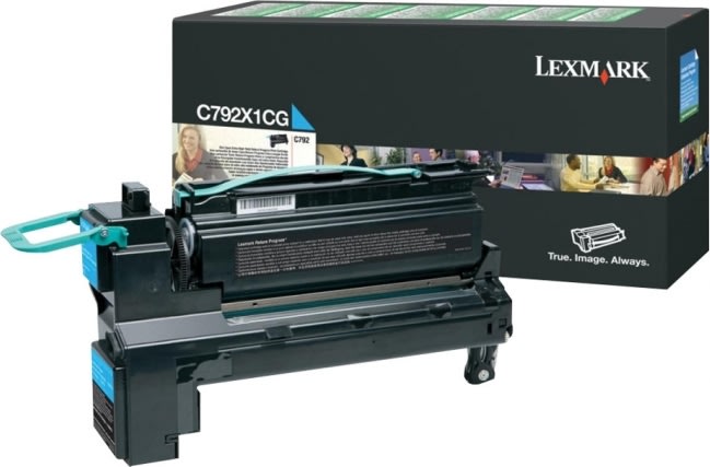 Lasertoner Lexmark C792X1CG Blå 20 000 sidor