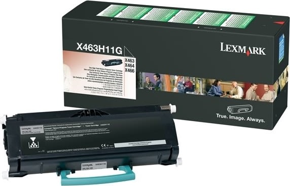 Lexmark X463H11G lasertoner, sort, 9000s