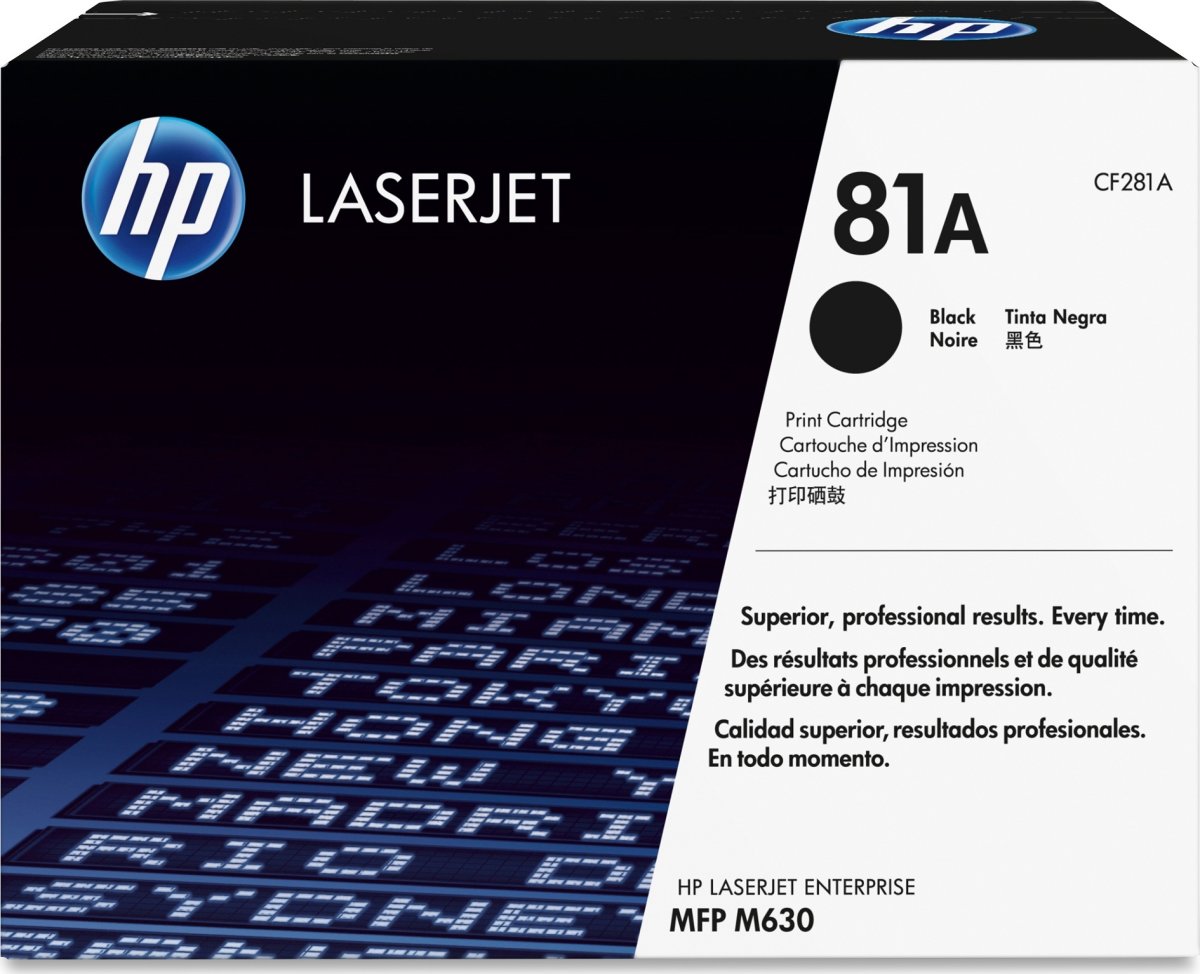 HP nr 81A/CF281A Lasertoner, svart, 10 500 s