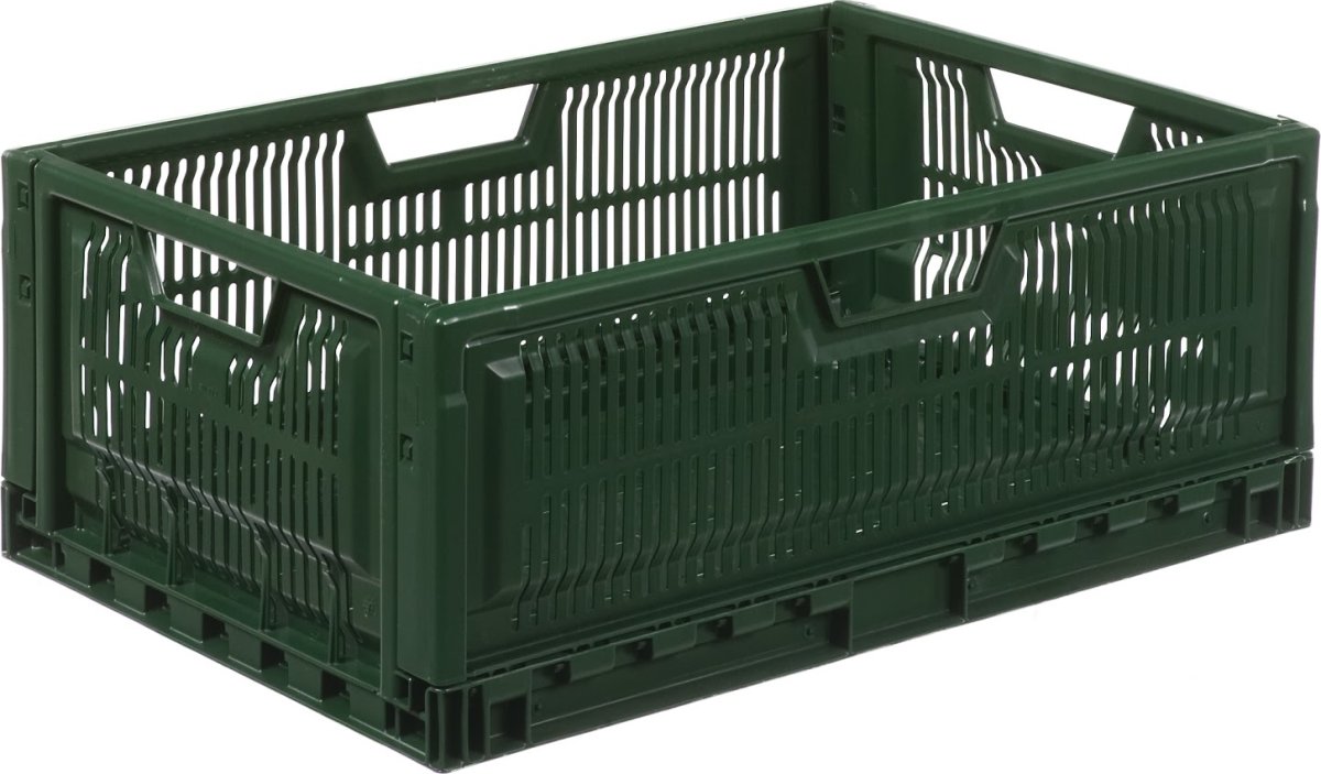 Hopfällbar låda, 47 liter, perforerad, 60x40x23,5
