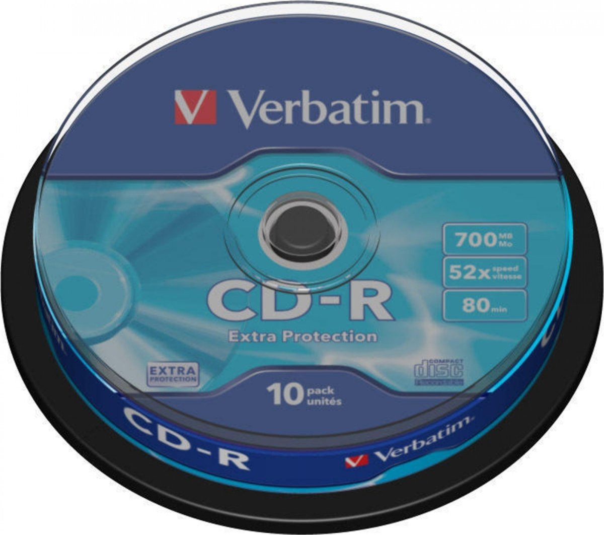 Verbatim CD-R 700 MB/80 min 52x spindel, 10 st.