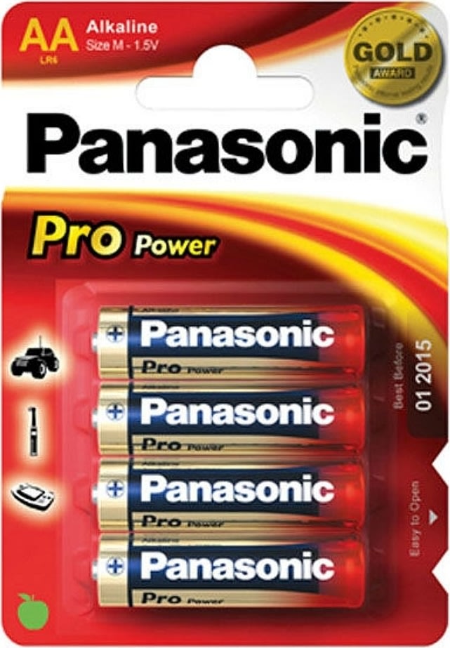 Panasonic strl. AA Pro Power Gold batteri, 4 st