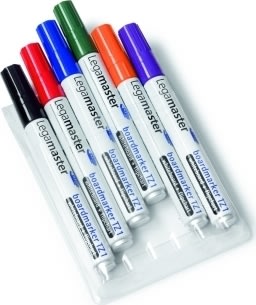 Legamaster TZ-1 whiteboardpennor, set med 6 färger