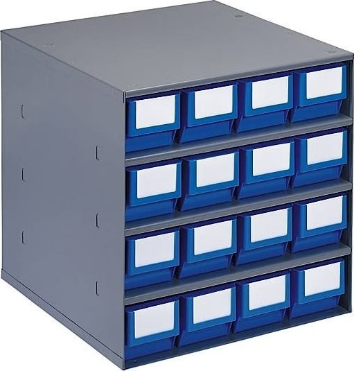 Lagermagasin inkl. 16 x systembox 3 (400x91x81), b