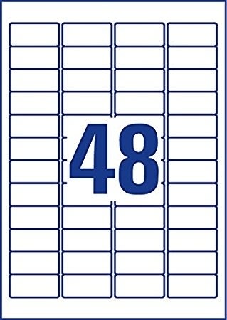 Avery L4736REV-25 avtagbara etiketter, 45,7x21,2 m