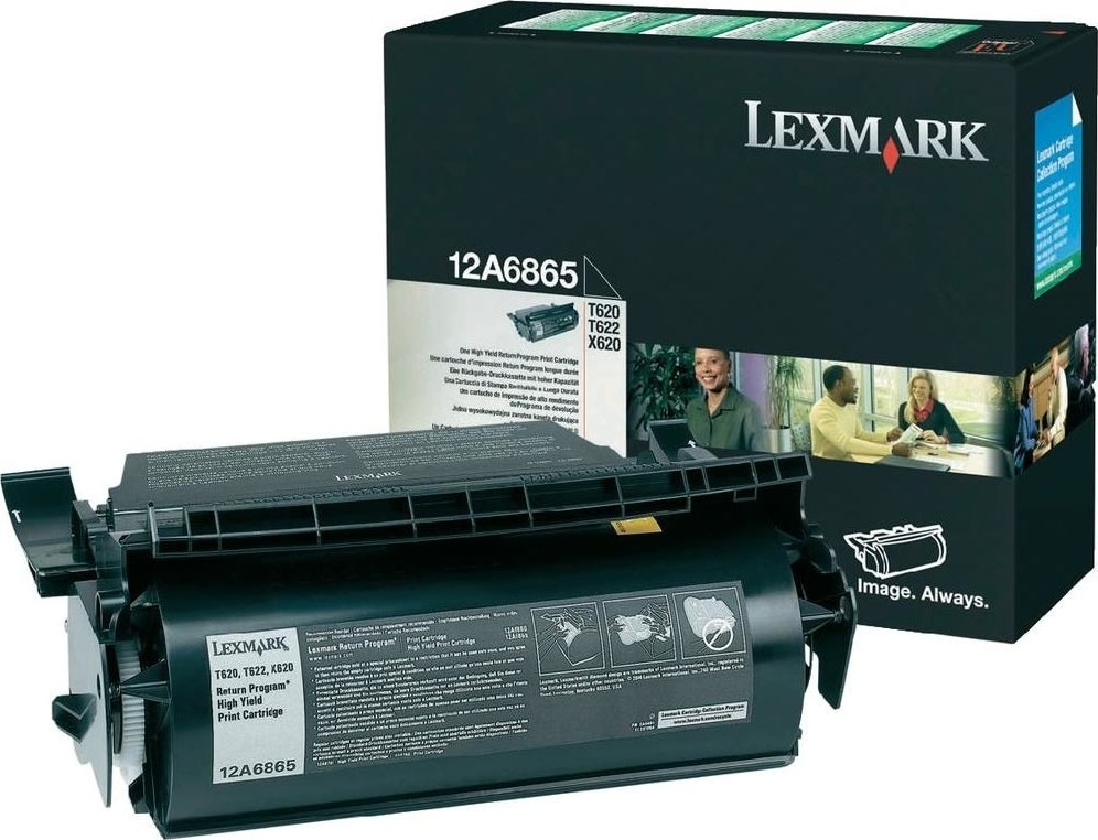 Lexmark 12A6865 lasertoner, svart, 30000s