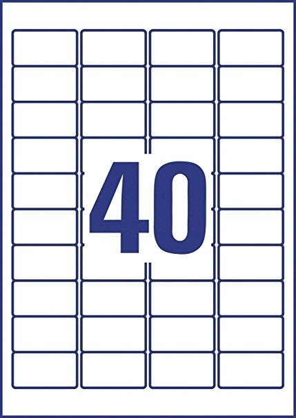 Avery L6145-20 plomb.etiketter, 45,7 x 25,4 mm