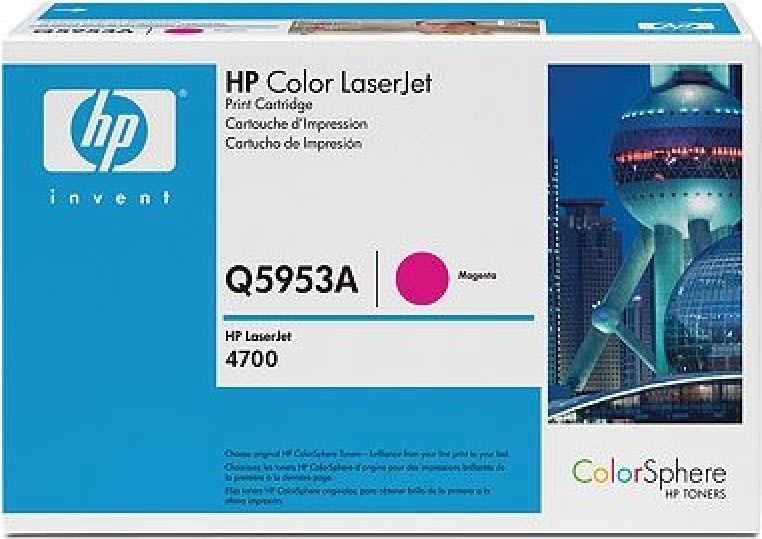 HP 643A/Q5953A lasertoner, röd, 10 000 s