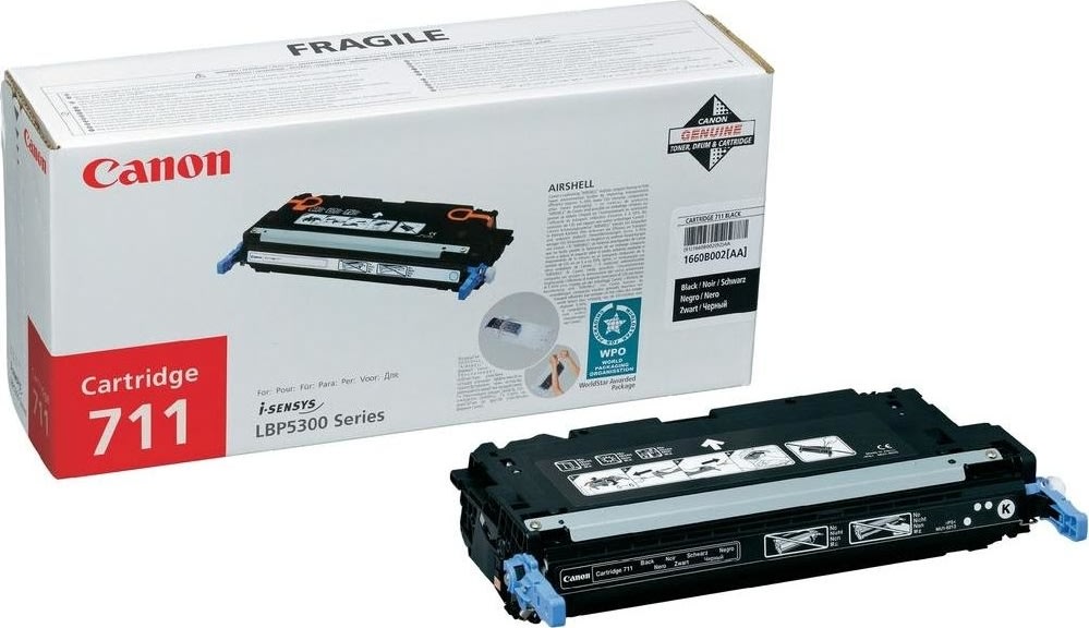 Lasertoner Canon 711BK/1660B002AA Svart 6000 sidor