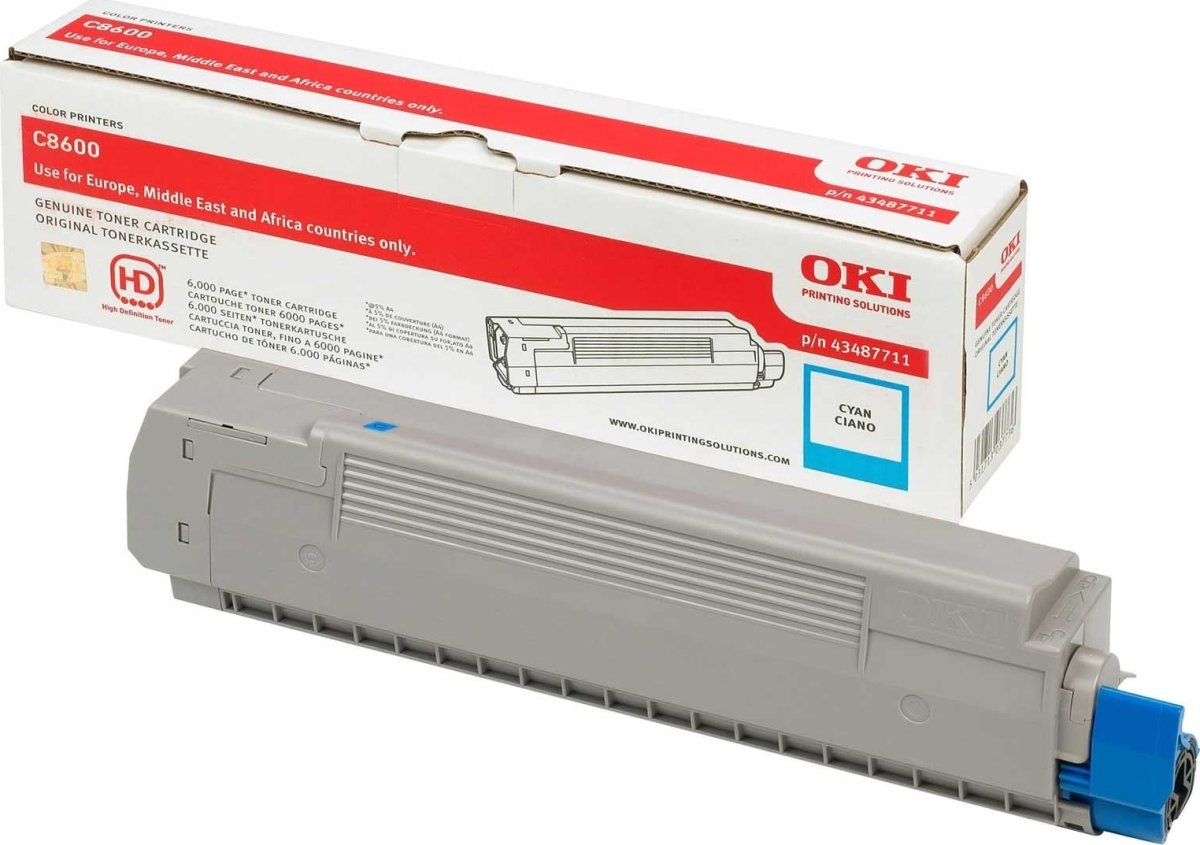 Lasertoner OKI 43487711 Blå 6000 sidor