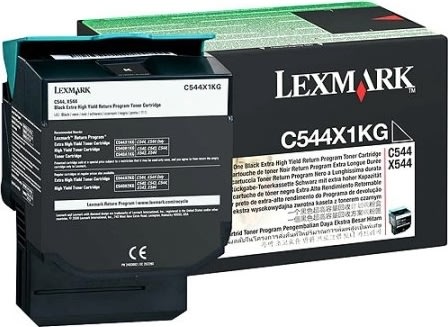 Lexmark 0C544X1KG lasertoner, svart, 6000s