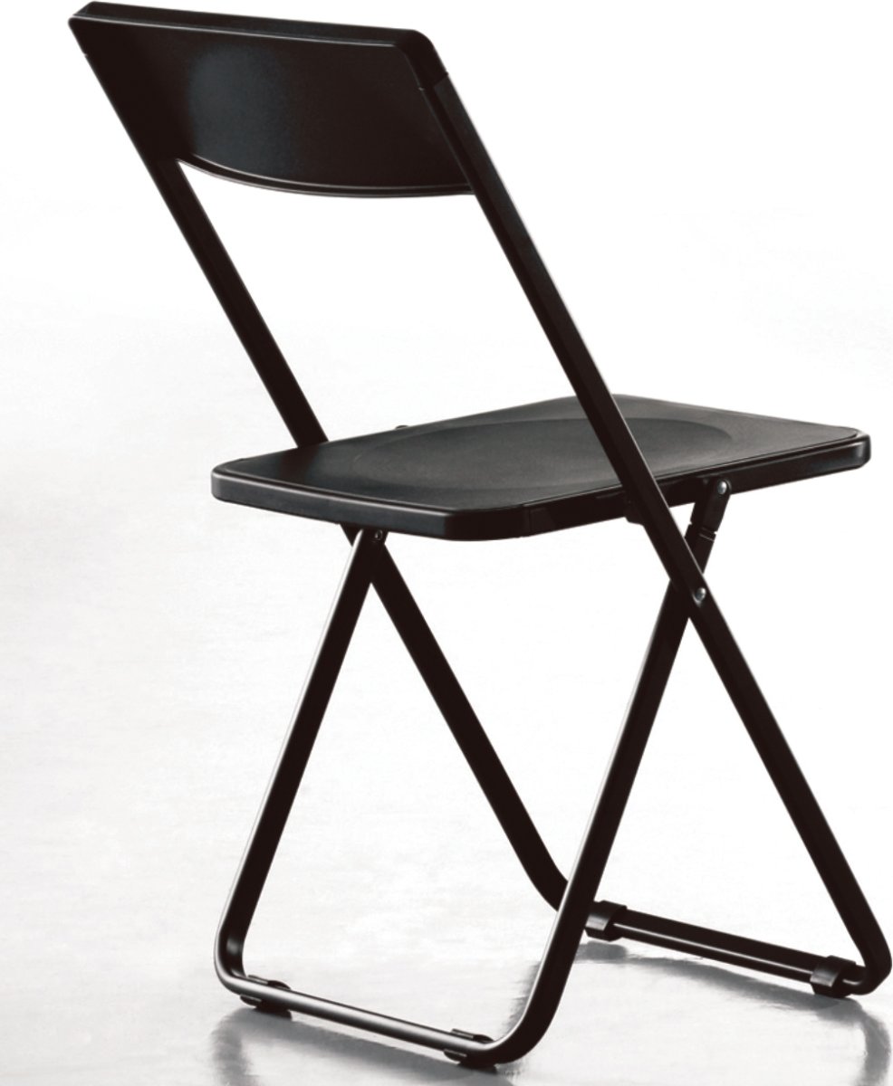 Slim fällbara stol svart H78xD51xB44 cm