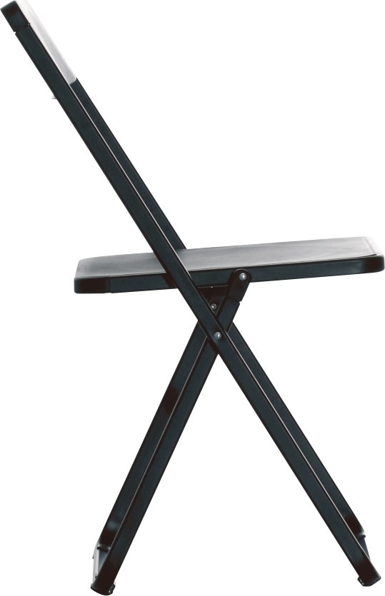 Slim fällbara stol svart H78xD51xB44 cm