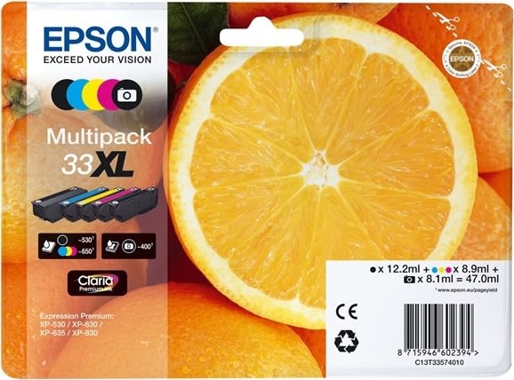 Epson 33 bläckpatroner, XL flerpack