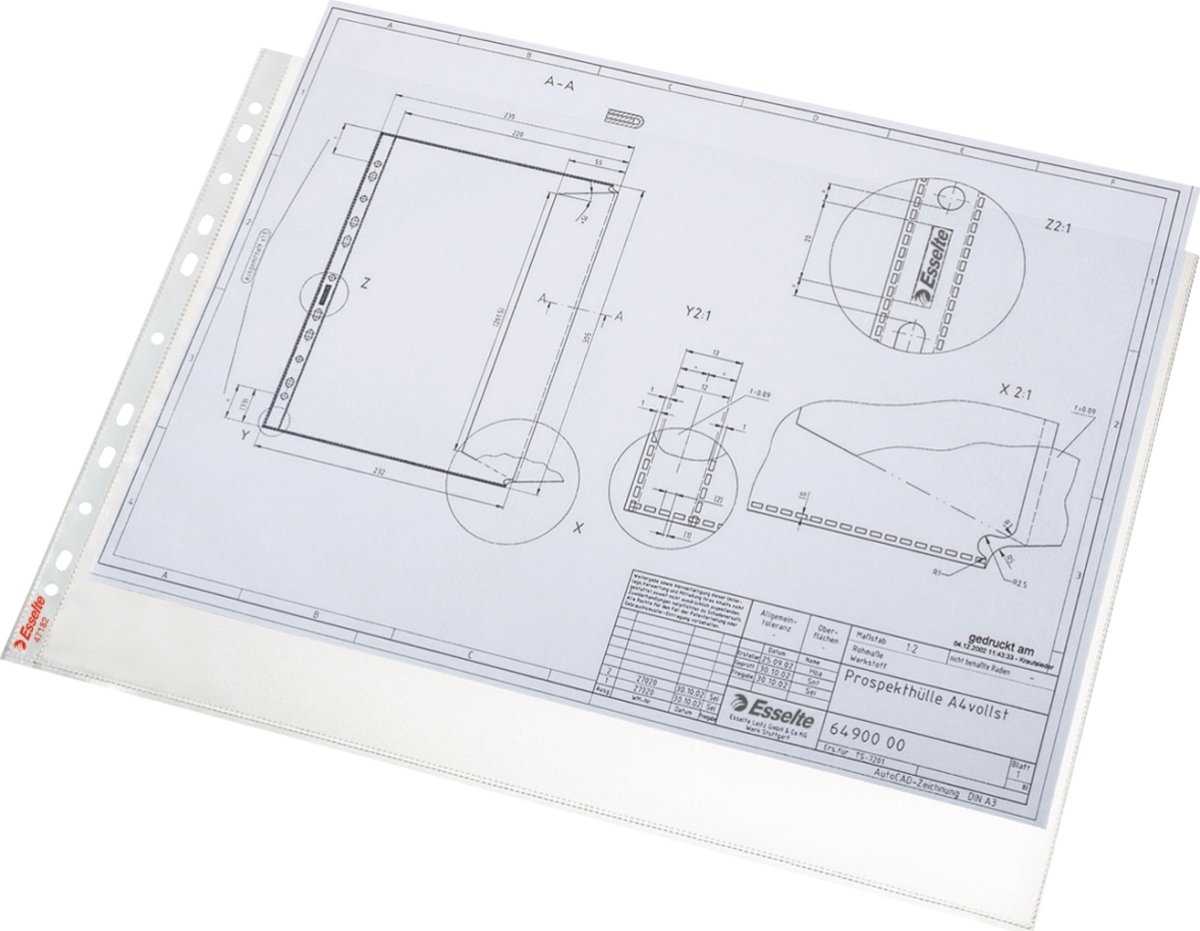 Esselte Premium Plastficka, A3 liggande format, 0,